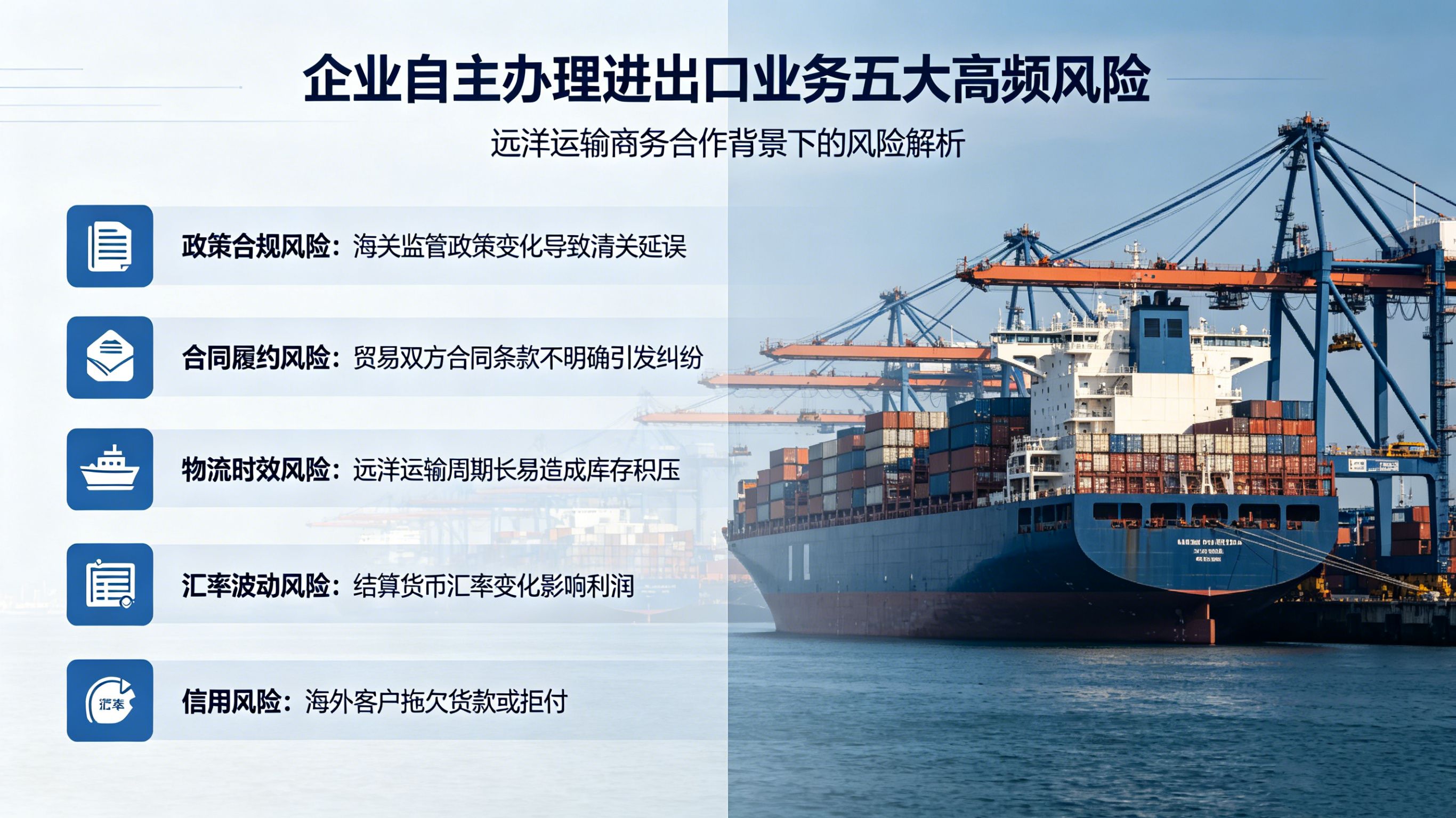 企业自主办理进出口业务，面临五大高频风险